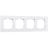 Рамка из стекла на 4 поста Favorit белый матовый W0041105 a051288