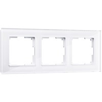 Рамка из стекла на 3 поста Favorit белый W0031101 a051196