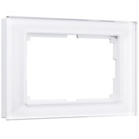 Рамка из стекла для двойной розетки Favorit белый W0081101 a051191