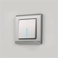 Выключатель одноклавишный с подсветкой (глянцевый никель) W1110102 a051080