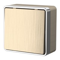 Выключатель одноклавишный проходной Gallant шампань рифленый W5012010 a051041