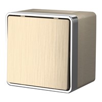 Выключатель одноклавишный влагозащищенный Gallant шампань рифленый W5010210 a051040