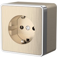 Розетка с заземлением Gallant шампань рифленый W5071010 a051038