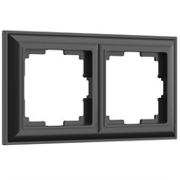 Рамка из пластика на 2 поста Fiore черный W0022208 a051029