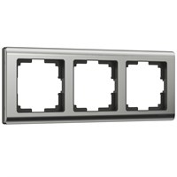 Рамка из металла на 3 поста Metallic глянцевый никель W0031602 a051001