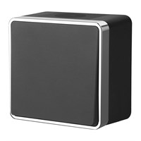 Выключатель одноклавишный влагозащищенный Gallant черный/хром W5010235 a050971