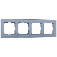 Рамка из стекла на 4 поста Favorit серый W0041115 a050966