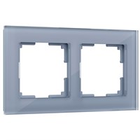 Рамка из стекла на 2 поста Favorit серый W0021115 a050964