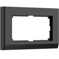 Рамка из поликарбоната для двойной розетки Stark черный W0081808 a050921