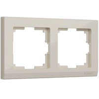 Рамка из поликарбоната на 2 поста Stark слоновая кость W0021803 a050920