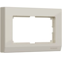 Рамка из пластика для двойной розетки Stark слоновая кость W0081803 a050906