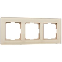 Рамка из стекла на 3 поста Favorit шампань W0031111 a050792