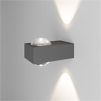 Уличный настенный светильник со светодиодами Lenses серый 35191/W a070452