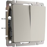 Выключатель двухклавишный проходной (дымчатый) W1222004 a069458