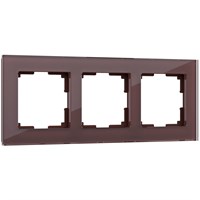 Рамка из стекла на 3 поста Favorit мокко W0031118 a051099