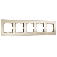 Рамка из стекла на 5 постов Senso шампань soft-touch W0053111 a069970