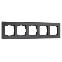 Рамка из стекла на 5 постов Senso черный soft-touch W0053108 a069969