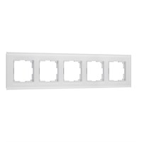 Рамка из стекла на 5 постов Senso белый soft-touch W0053101 a069968