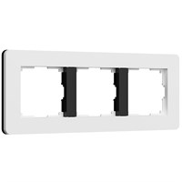 W0033068/ Рамка на 3 поста Split (белый/черный, soft-touch) W0033068 a067990