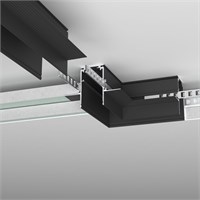 Slim Magnetic Коннектор угловой для встраиваемого шинопровода под ГКЛ 12,5мм (черный) 85212/00 85212/00 a067500