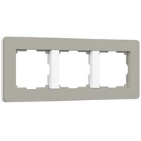 Рамка на 3 поста Split (дымчатый/белый, soft-touch) W0033067 a067262