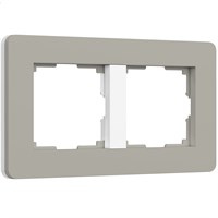 Рамка на 2 поста Split (дымчатый/белый, soft-touch) W0023067 a067260