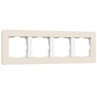 W0043066/ Рамка на 4 поста Split (айвори/белый, soft-touch) W0043066 a067257