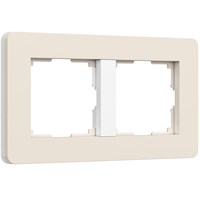 W0023066/ Рамка на 2 поста Split (айвори/белый, soft-touch) W0023066 a067254