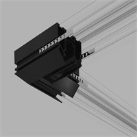 Коннектор угловой внутренний для шинопровода в натяжной потолок черный Slim Magnetic 85124/00 a062151