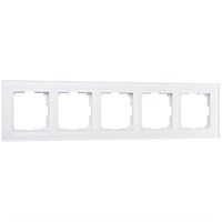 Рамка из стекла на 5 постов Favorit белый матовый W0051105 a051287