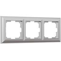 Рамка из поликарбоната на 3 поста Fiore серебряный W0032206 a051031