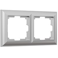 Рамка из поликарбоната на 2 поста Fiore серебряный W0022206 a051024