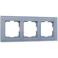Рамка из стекла на 3 поста Favorit серый W0031115 a050963
