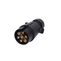 Вилка прицепа 12В, 7 контактов, пластик REXANT 16-0323