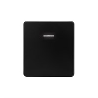 Выключатель ROUND 1 кл перекрестный (переключатель) с подсветкой 10А с/у оникс KRANZ KR-78-0718-3