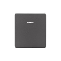 Выключатель ROUND 1 кл перекрестный (переключатель) с подсветкой 10А с/у титан KRANZ KR-78-0718-2