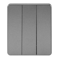 Выключатель ROUND 3 кл 10А с/у титан KRANZ KR-78-0707-2