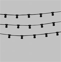 Гирлянда Белт-Лайт 2 жилы, 50м, шаг 20см, 250 патронов E27, IP65, черный плоский провод ПВХ PROconnect 331-261