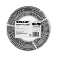 Кабель греющий (нагревательный) саморегулирующийся SRL30-2, неэкранированный, 30Вт/м, 0,9мм2/55м, бухта 100м REXANT 51-0185