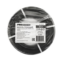 Кабель греющий (нагревательный) саморегулирующийся с УФ-защитой SRL40-2 UV, неэкранированный, 40Вт/м, 0,9мм2/40м, бухта 50м PROconnect 51-0232