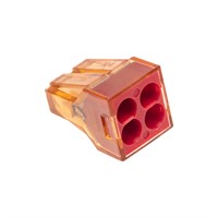 Экспресс-клемма СМК 773-604 с пастой, 4-проводная 0,75-4 мм² (блистер 5 шт/уп) REXANT 07-5275-5