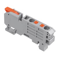 Клемма СМК 222-621-PT-6 3 вывода рычаг-push-in на DIN-рейку (1-6 мм²) серая (50 шт/уп) REXANT 07-5294