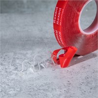 Лента клейкая двухсторонняя прозрачная, на VHB акриловой основе, 12 мм х 5 м REXANT 09-6058