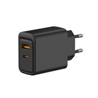Сетевое зарядное устройство с портами USB-A и USB-C, 30Вт, черное REXANT 18-2219
