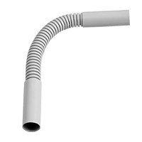 Поворот гибкий гофрированный ø16мм, серый REXANT 28-0316-5