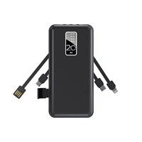 Портативное зарядное устройство Power Bank (аккумуляторная батарея) 20000 mAh, черное REXANT 30-2039