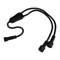 Разветвитель-Y (шнур) для уличных гирлянд, 1 вход, 2 выхода, черный ПВХ NEON-NIGHT 315-402