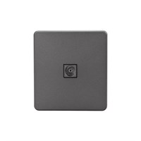 Розетка ROUND TV с/у титан KRANZ KR-78-0723-2