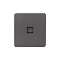 Розетка ROUND компьютерная RJ45 кат6 с/у титан KRANZ KR-78-0724-2