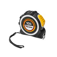 Рулетка Selbstfixierung, 10м x 25мм, магнитный двухсторонний зацеп, нейлон, двухсторонняя шкала, автоматическая фиксация KRANZ KR-12-9024